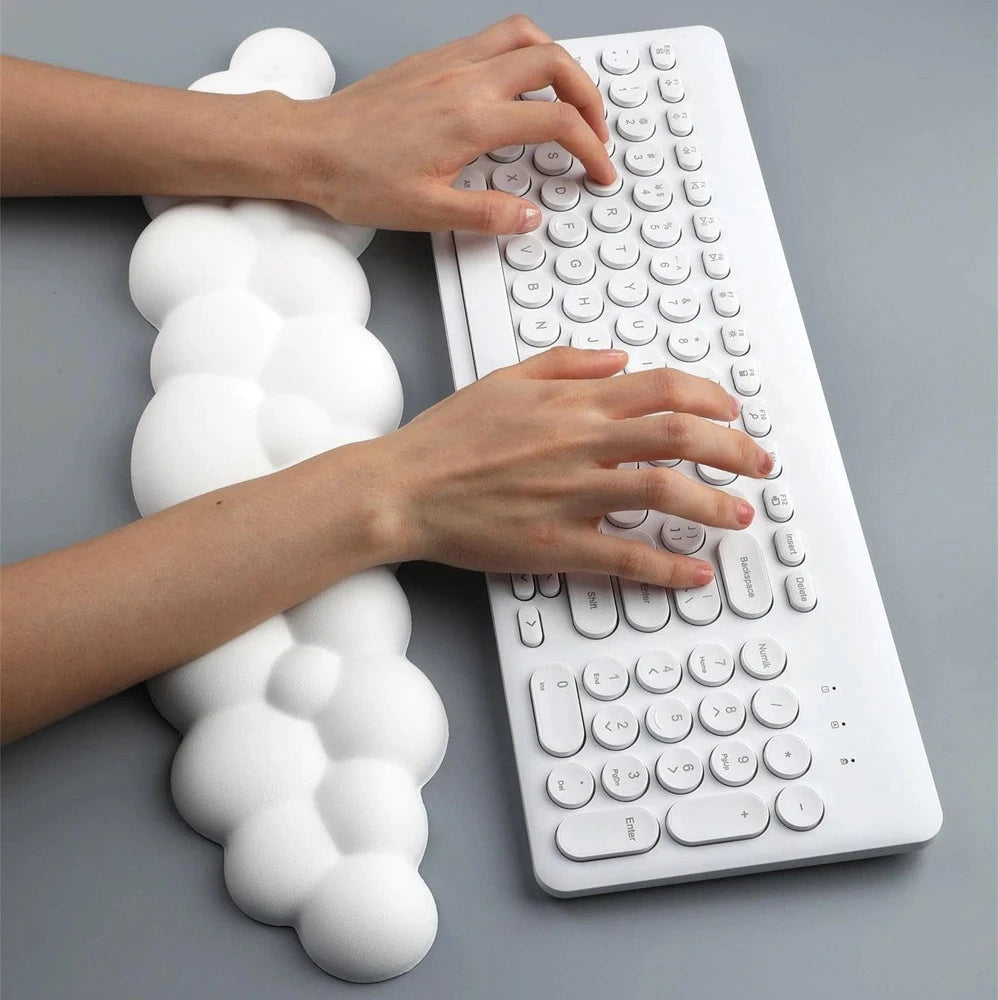 Mouse pad with wrist rest keyboard cloud anti-slip memory foam desktop office gamer mouse wrist rest