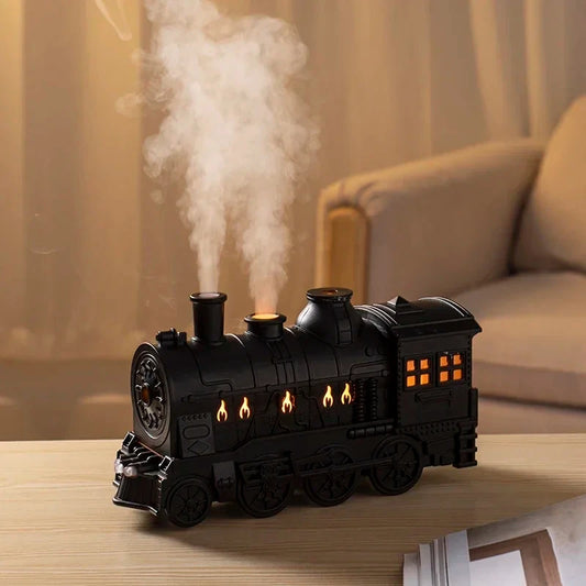 Train Flame Aroma Diffuser – Cozy LED Humidifier for Holiday Season & Home Decor